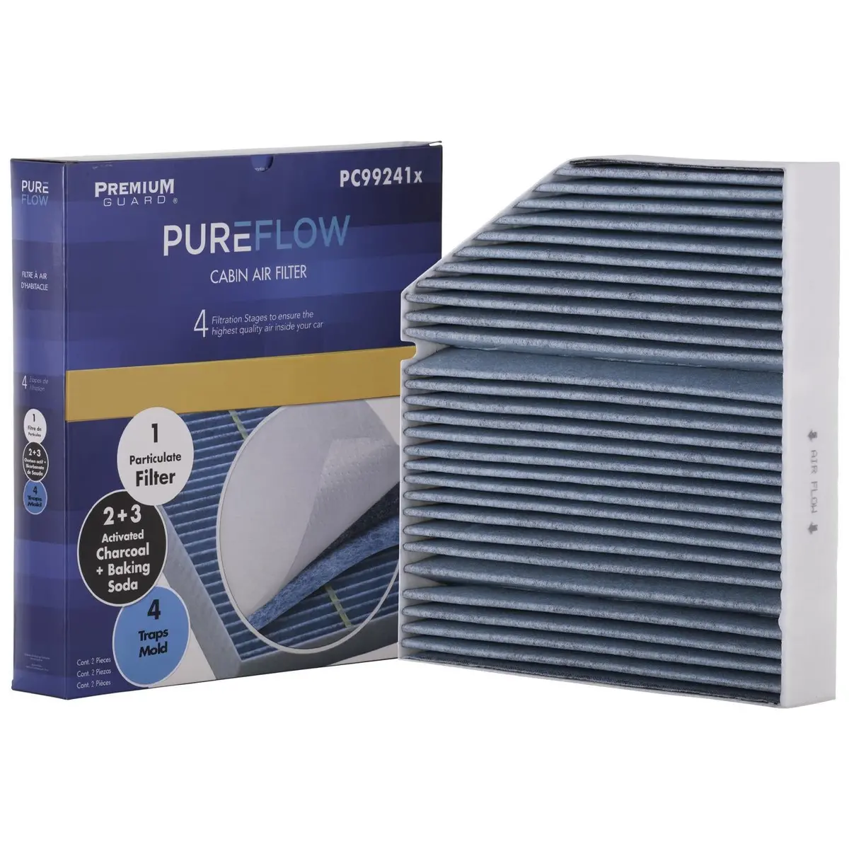 Pureflow 2020 Mercedes-Benz E350 Cabin Air Filter With Antibacterial Technology, Pc99241x 2