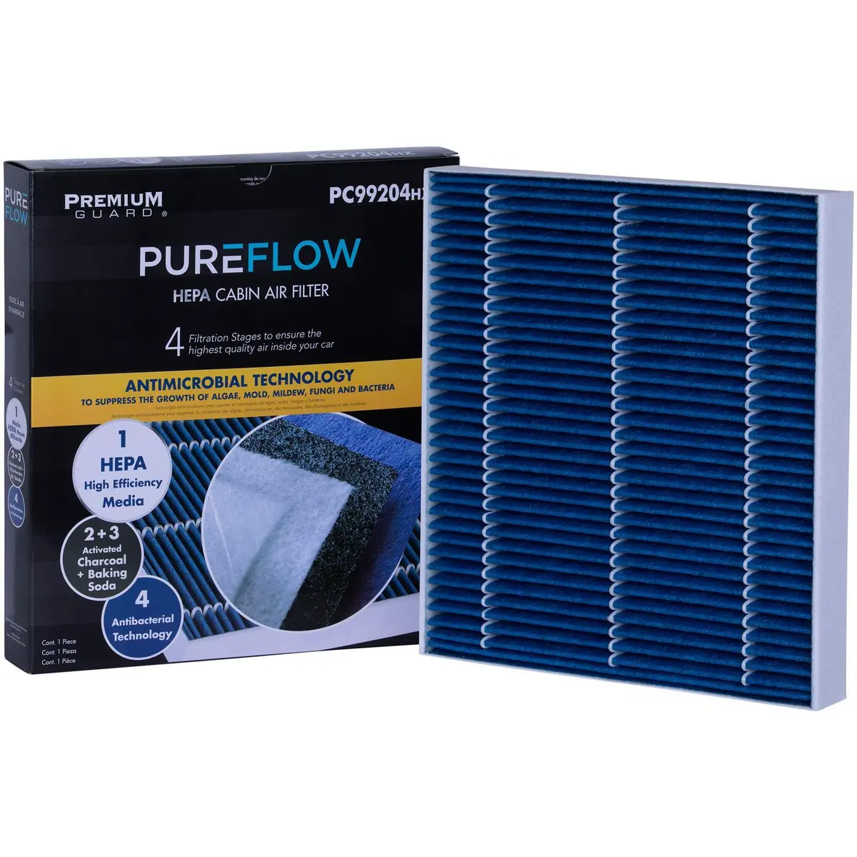 Pureflow 2023 Volkswagen Atlas Cross Sport Cabin Air Filter With Hepa And Antibacterial Technology, Pc99204hx 1