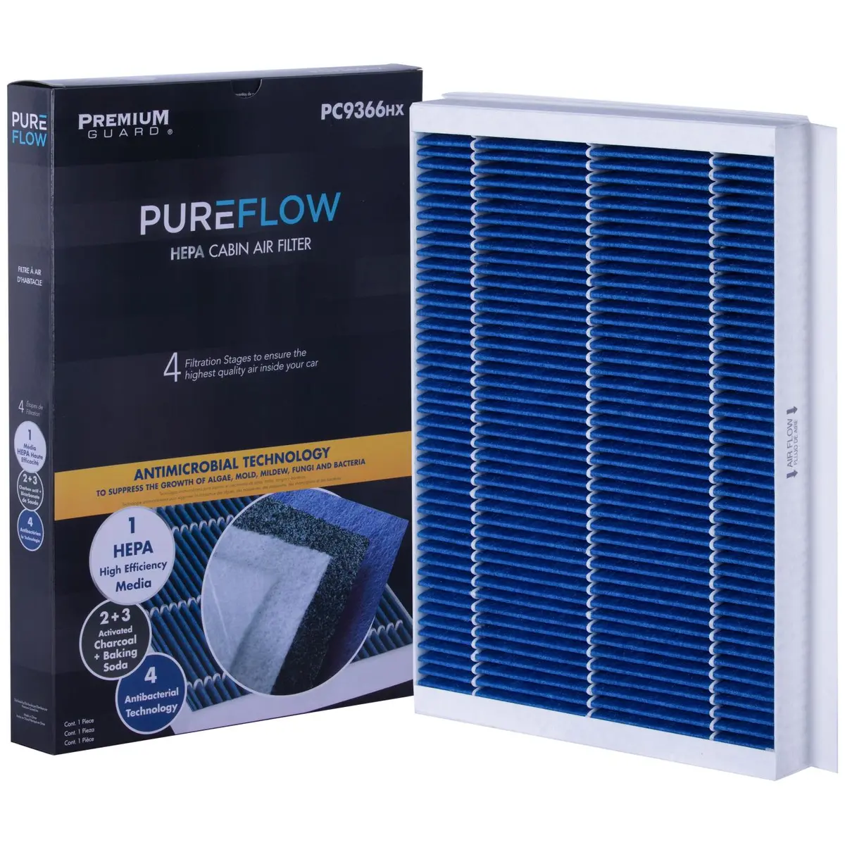 Pureflow 2014 Roadtrek Ts Adventurous Cabin Air Filter With Hepa And Antibacterial Technology, Pc9366hx 1