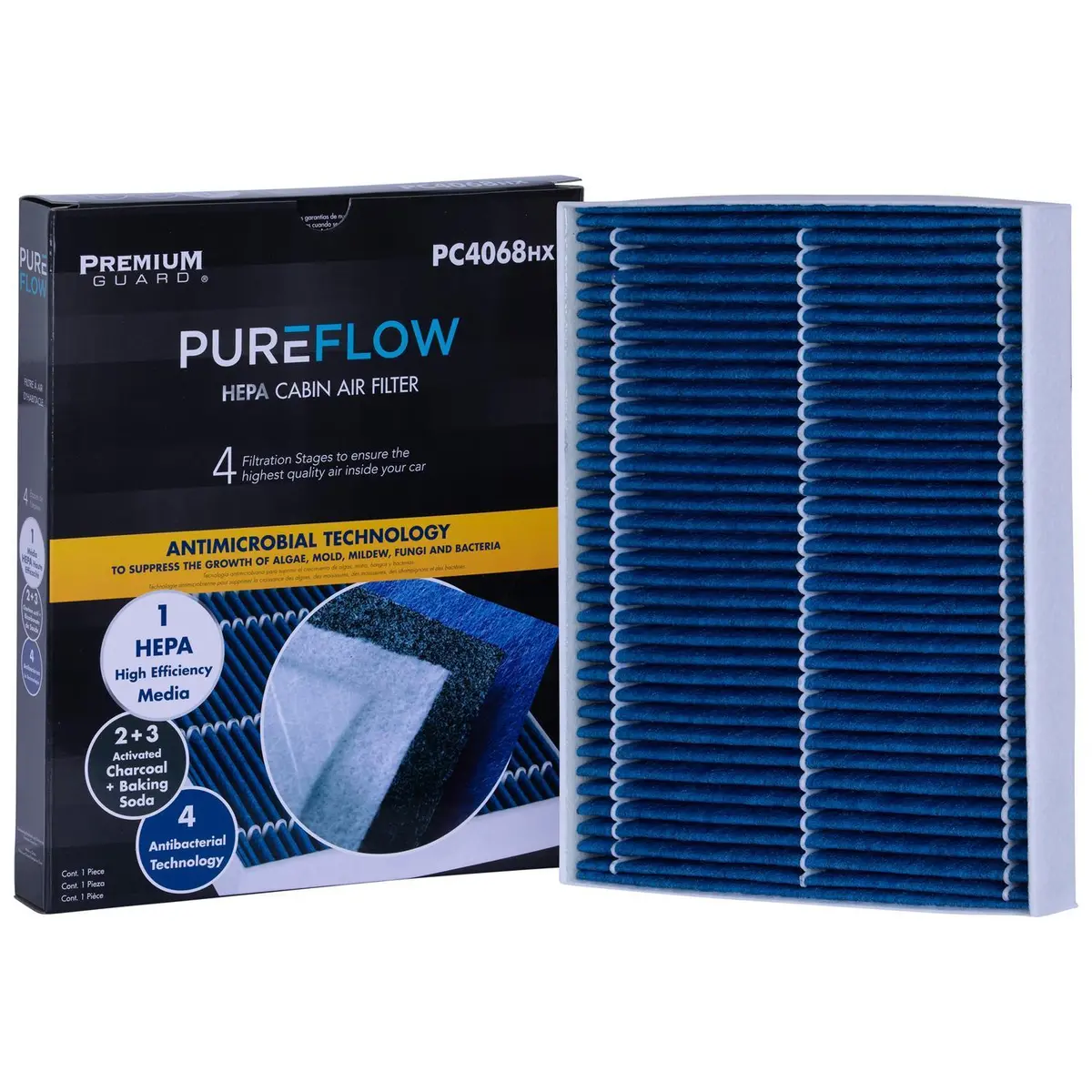 Pureflow 2021 Chevrolet Aveo Cabin Air Filter With Hepa And Antibacterial Technology, Pc4068hx 1