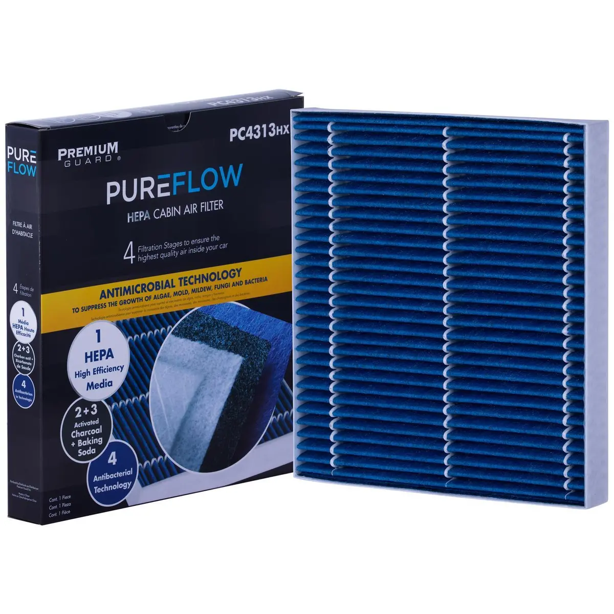 Pureflow 2008 Freightliner Columbia Cabin Air Filter With Hepa And Antibacterial Technology, Pc4313hx 1
