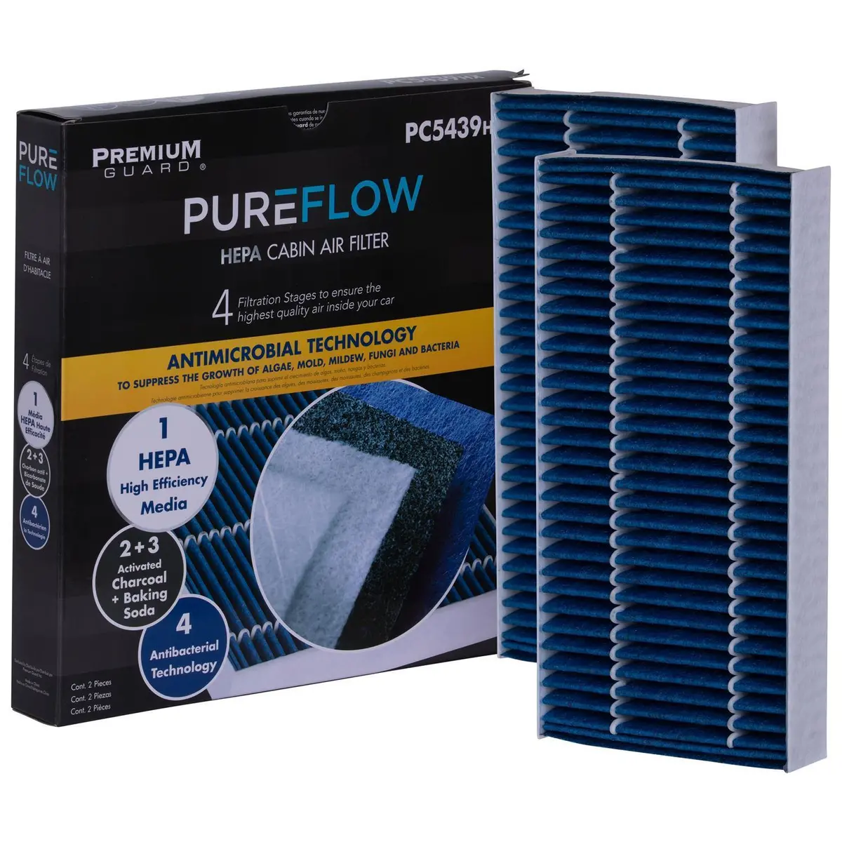 Pureflow 2001 Acura El Cabin Air Filter With Hepa And Antibacterial Technology, Pc5439hx 1