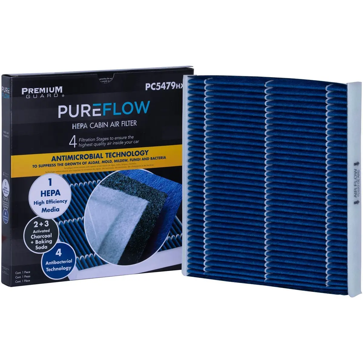 Pureflow 2010 Toyota Sienna Cabin Air Filter With Hepa And Antibacterial Technology, Pc5479hx 1