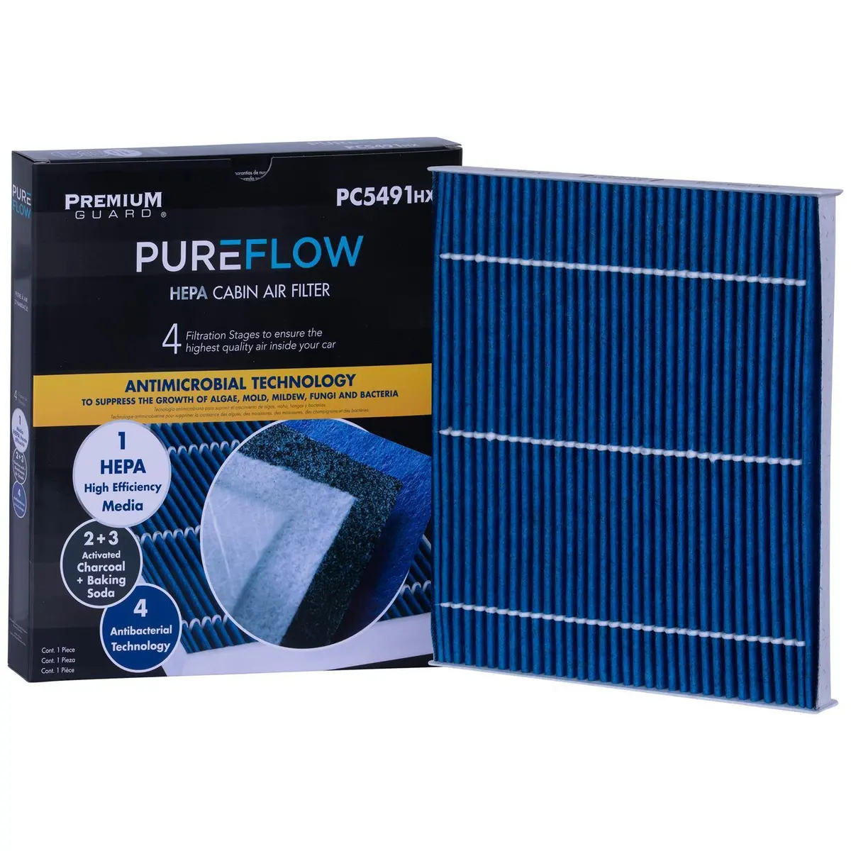 Pureflow 2008 Toyota Corolla Cabin Air Filter With Hepa And Antibacterial Technology, Pc5491hx 1