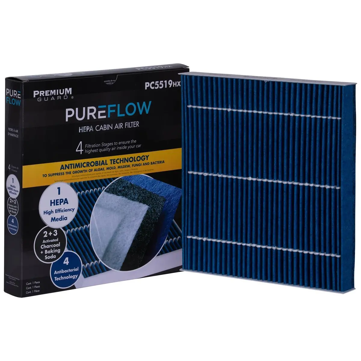 Pureflow 2023 Honda Ridgeline Cabin Air Filter With Hepa And Antibacterial Technology, Pc5519hx 1