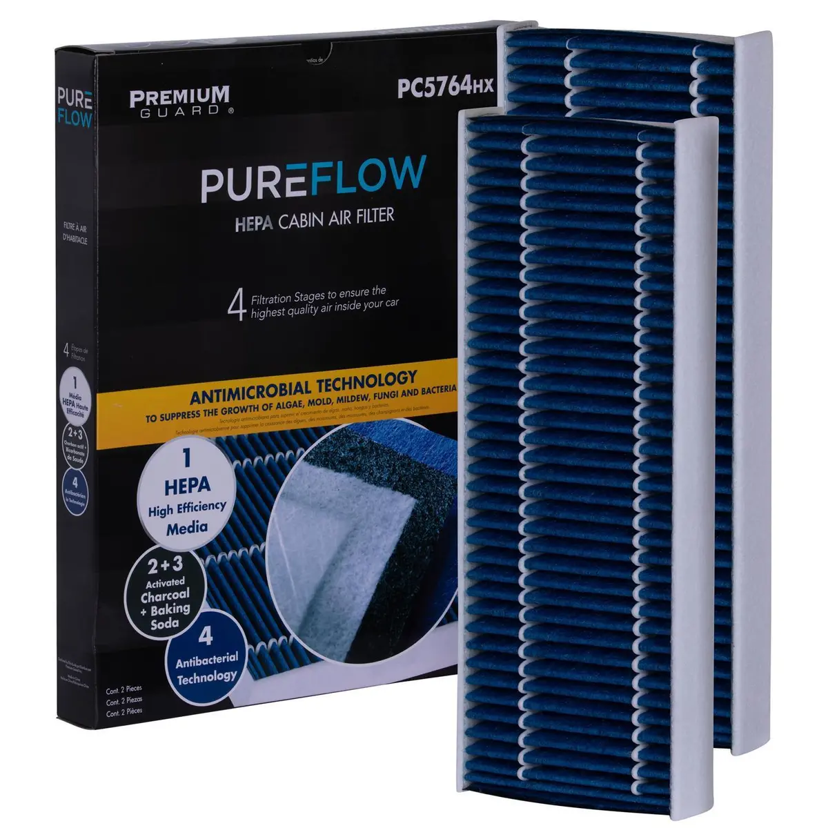 Pureflow 2015 Nissan Xterra Cabin Air Filter With Hepa And Antibacterial Technology, Pc5764hx 1