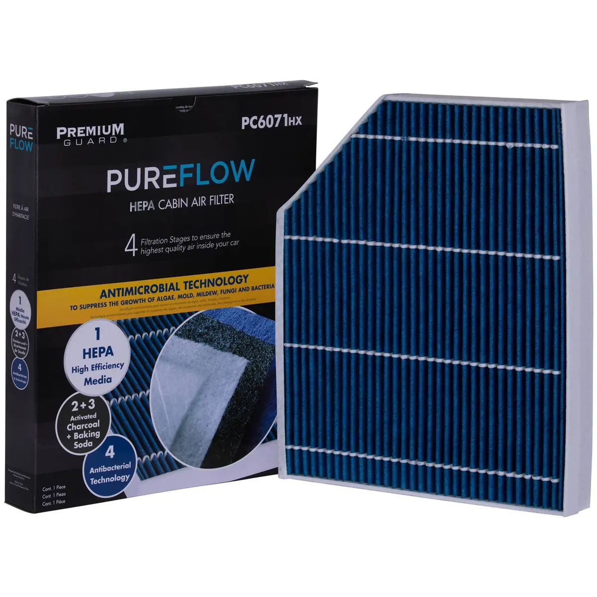 Pureflow 2012 Audi S4 Cabin Air Filter With Hepa And Antibacterial Technology, Pc6071hx 1