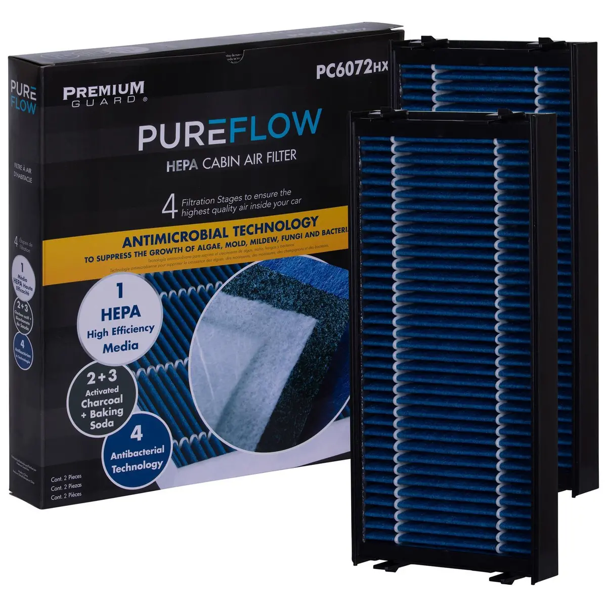 Pureflow 2013 Bmw X5 Cabin Air Filter With Hepa And Antibacterial Technology, Pc6072hx 1