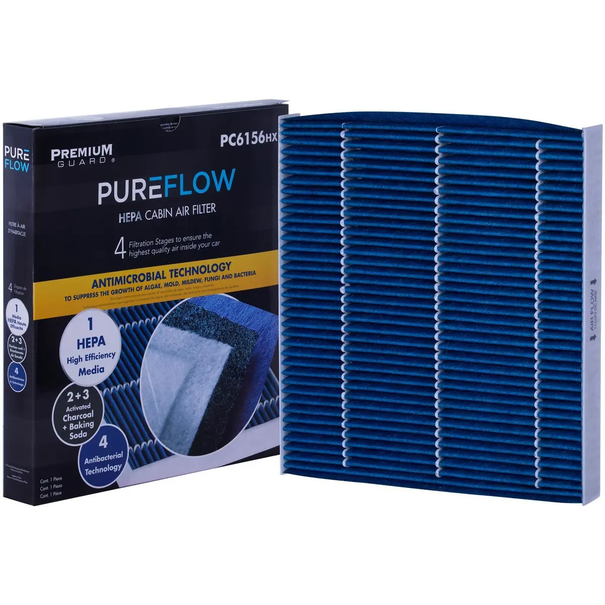Pureflow 2022 Jeep Grand Cherokee Wk Cabin Air Filter With Hepa And Antibacterial Technology, Pc6156hx 1