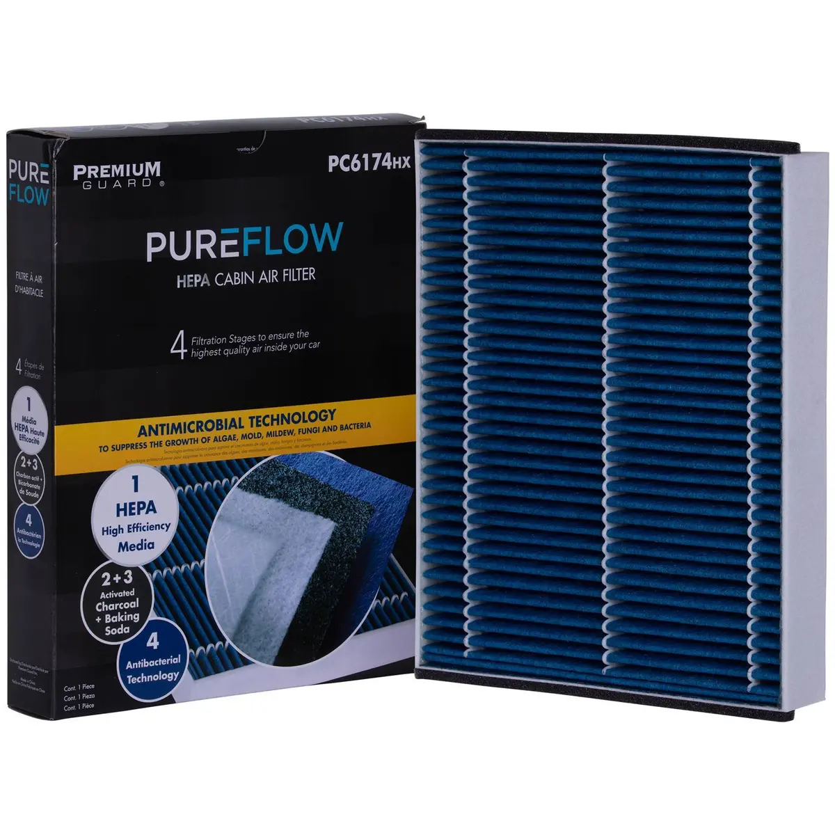 Pureflow 2022 Ford Transit Connect Cabin Air Filter With Hepa And Antibacterial Technology, Pc6174hx 1