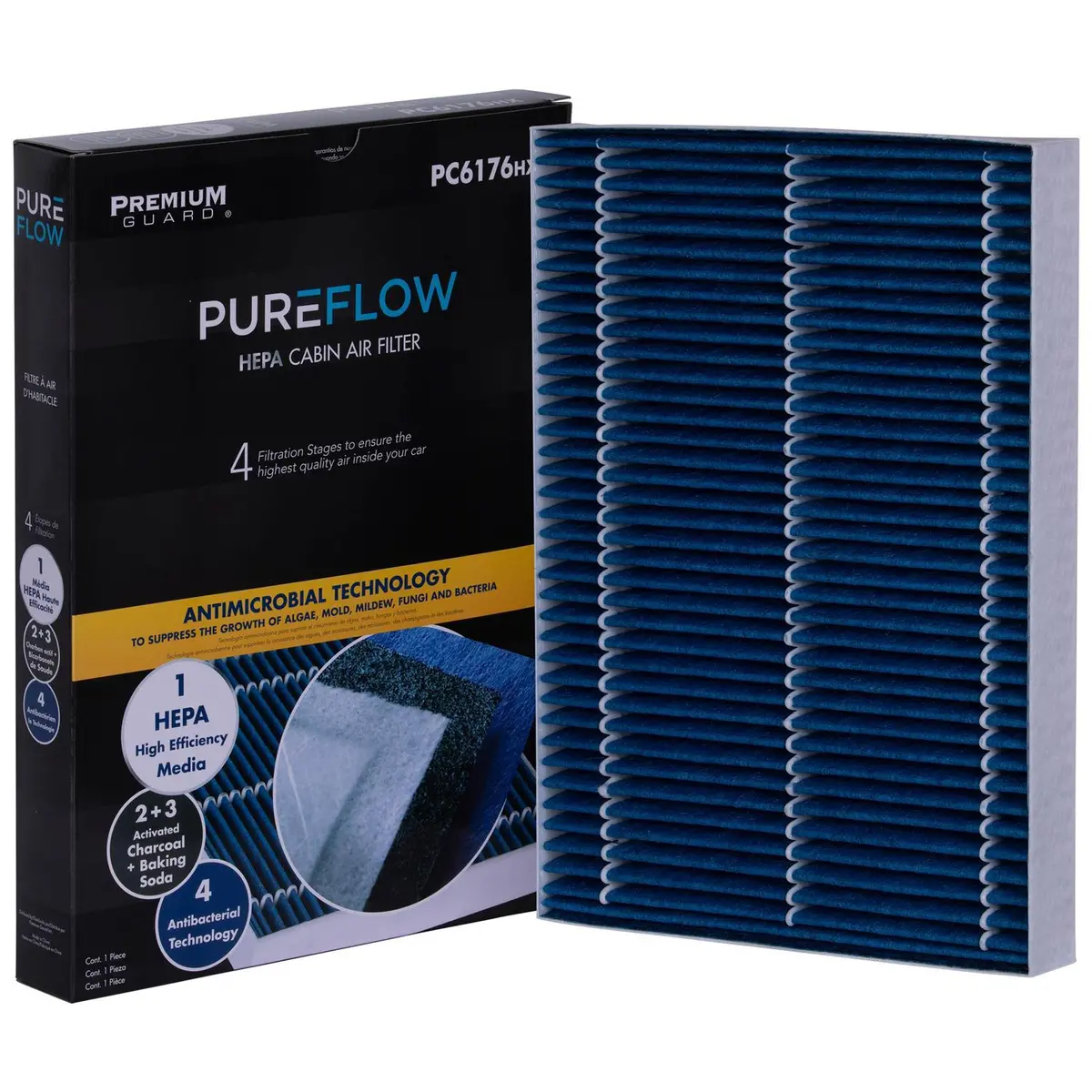 Pureflow 2023 Dodge Charger Cabin Air Filter With Hepa And Antibacterial Technology, Pc6176hx 1