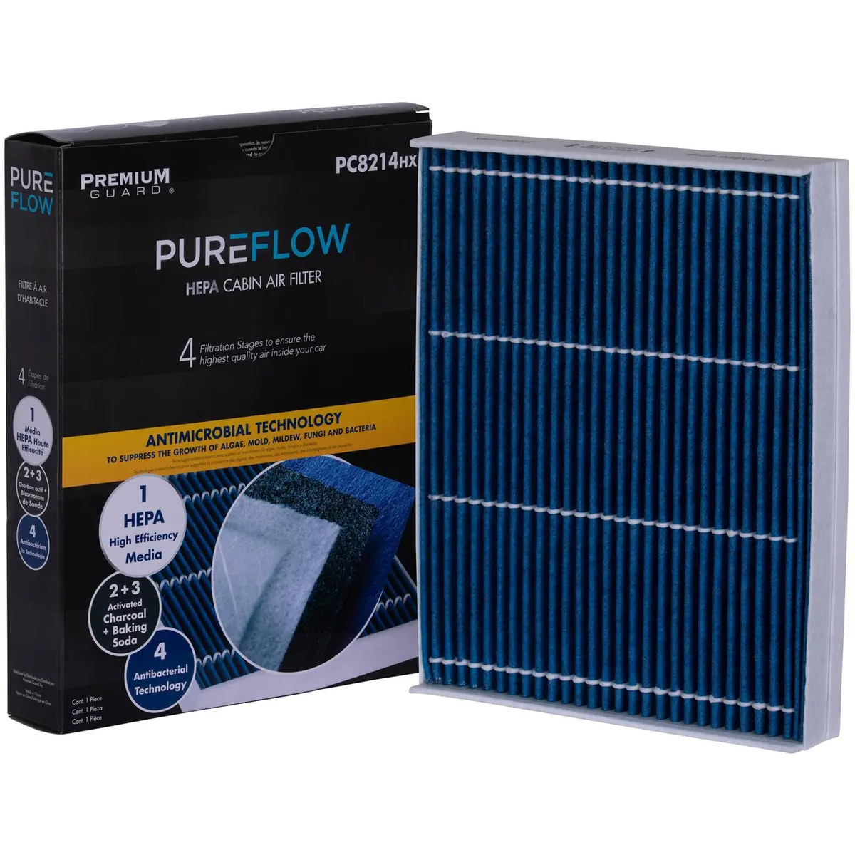 Pureflow 2025 Ford F-450 Super Duty Cabin Air Filter With Hepa And Antibacterial Technology, Pc8214hx 1