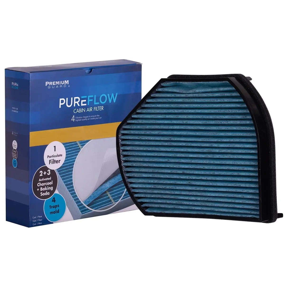 Pureflow 1998 Mercedes-Benz C43 Amg Cabin Air Filter With Antibacterial Technology, Pc8908x 2