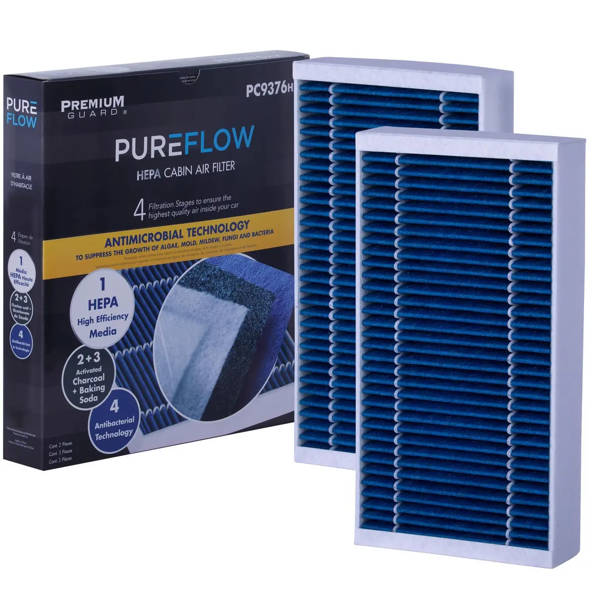 Pureflow 2012 Mercedes-Benz Gl450 Cabin Air Filter With Hepa And Antibacterial Technology, Pc9376hx 1