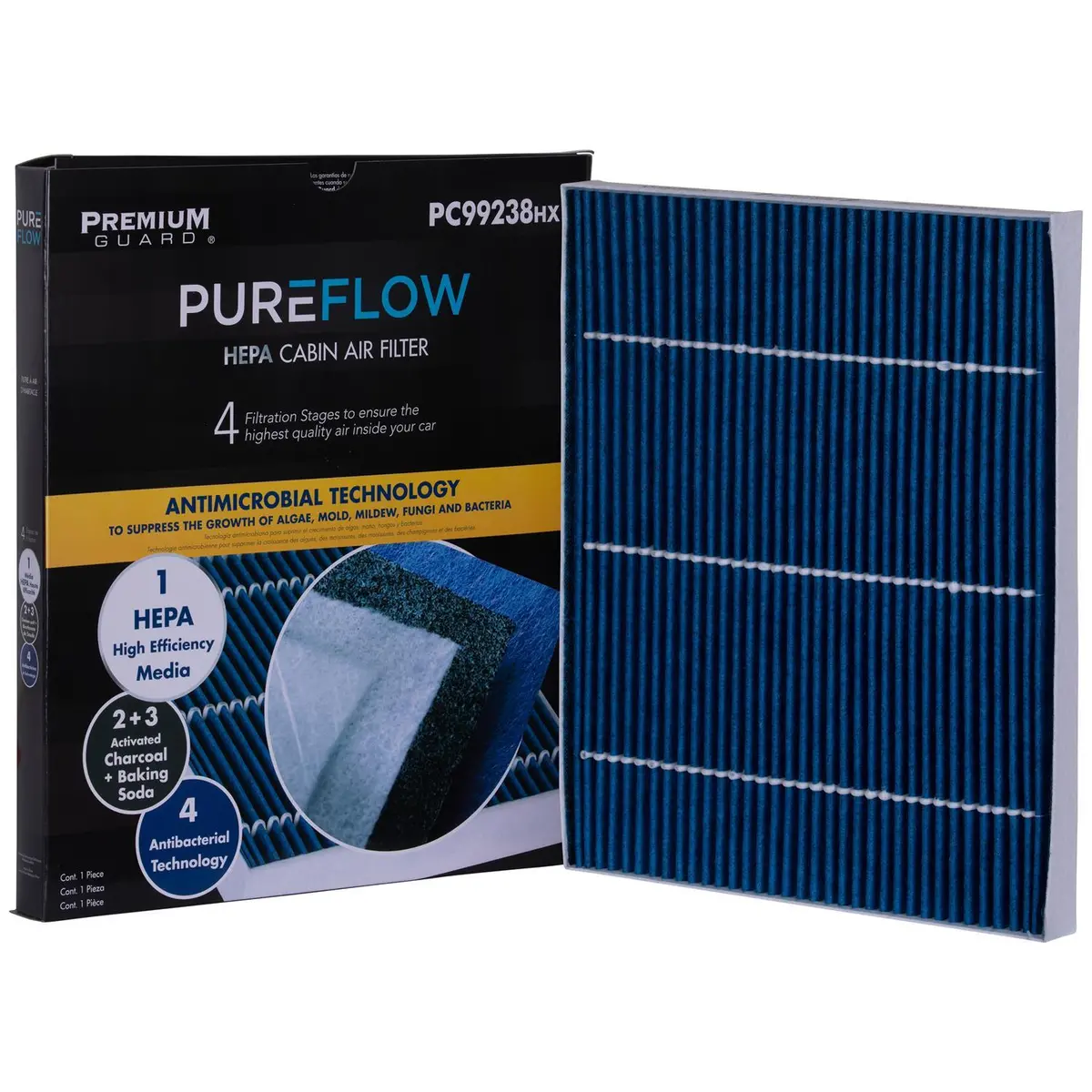 Pureflow 2024 Chrysler Voyager Cabin Air Filter With Hepa And Antibacterial Technology, Pc99238hx 1