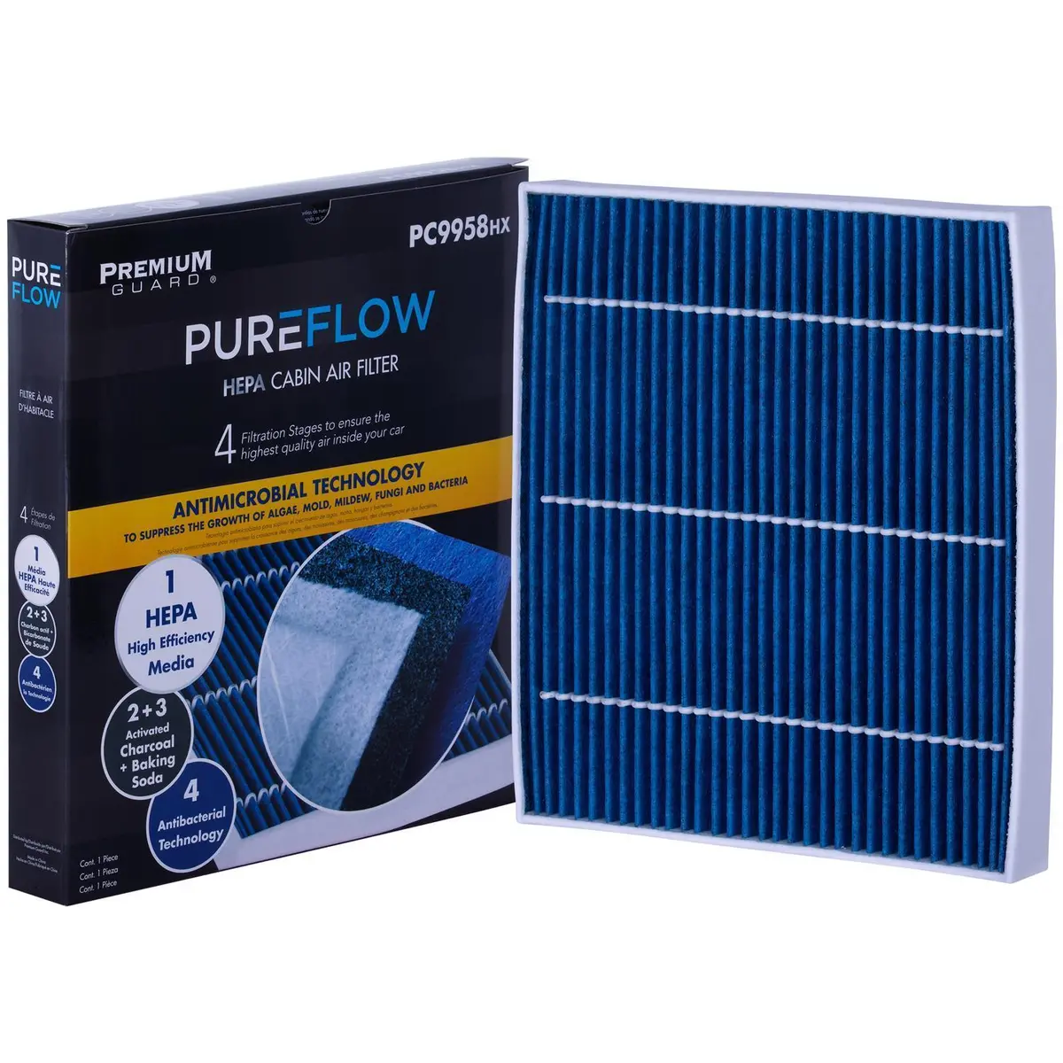 Pureflow 2016 Gmc Sierra Cabin Air Filter With Hepa And Antibacterial Technology, Pc9958hx 1
