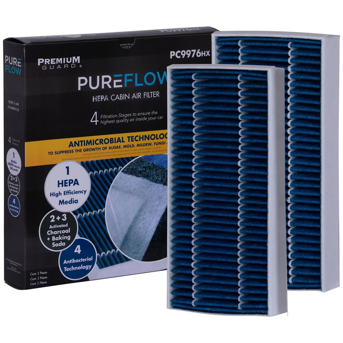 Pureflow 2022 Mini Cooper Countryman Cabin Air Filter With Hepa And Antibacterial Technology, Pc9976hx 1