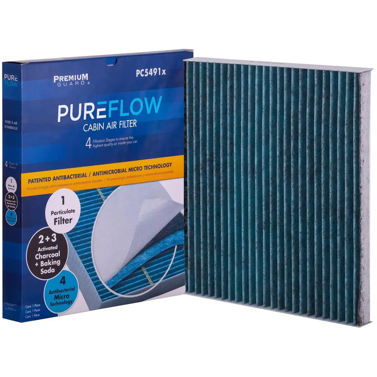 Pureflow 2001 Toyota Corolla Cabin Air Filter With Antibacterial Technology, Pc5491x 2