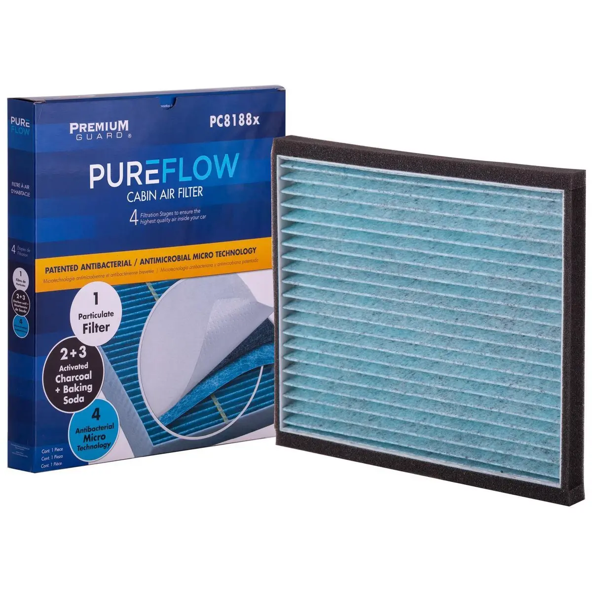 Pureflow 2000 Toyota Rav4 Cabin Air Filter With Antibacterial Technology, Pc8188x 2