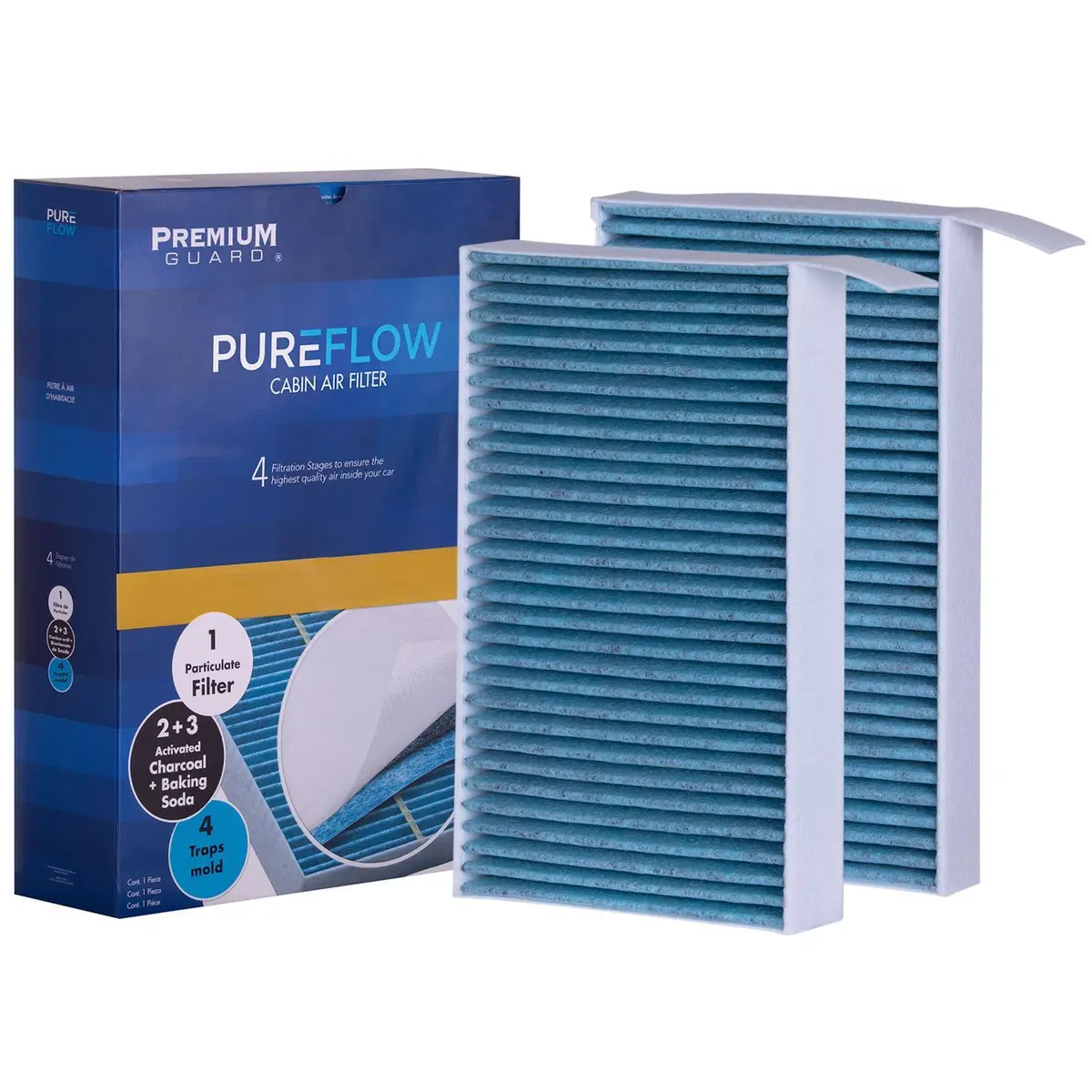 Pureflow 2022 Tesla 3 Cabin Air Filter With Antibacterial Technology, Pc99502x 2