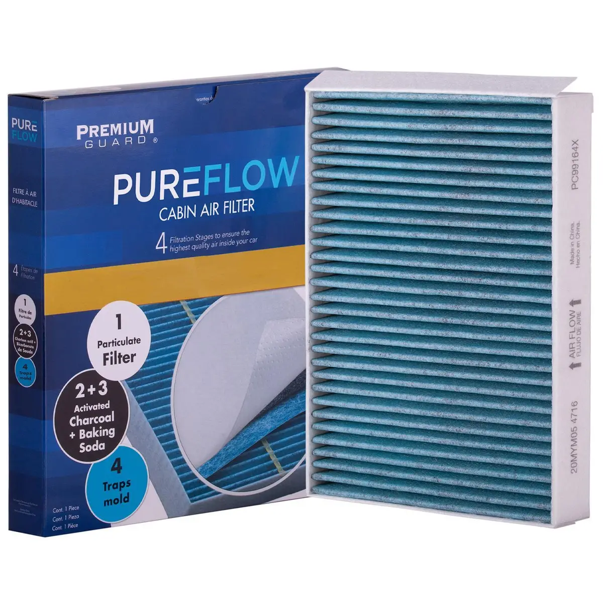 Pureflow 2022 Mercedes-Benz E53 Amg Cabin Air Filter With Antibacterial Technology, Pc99164x 2