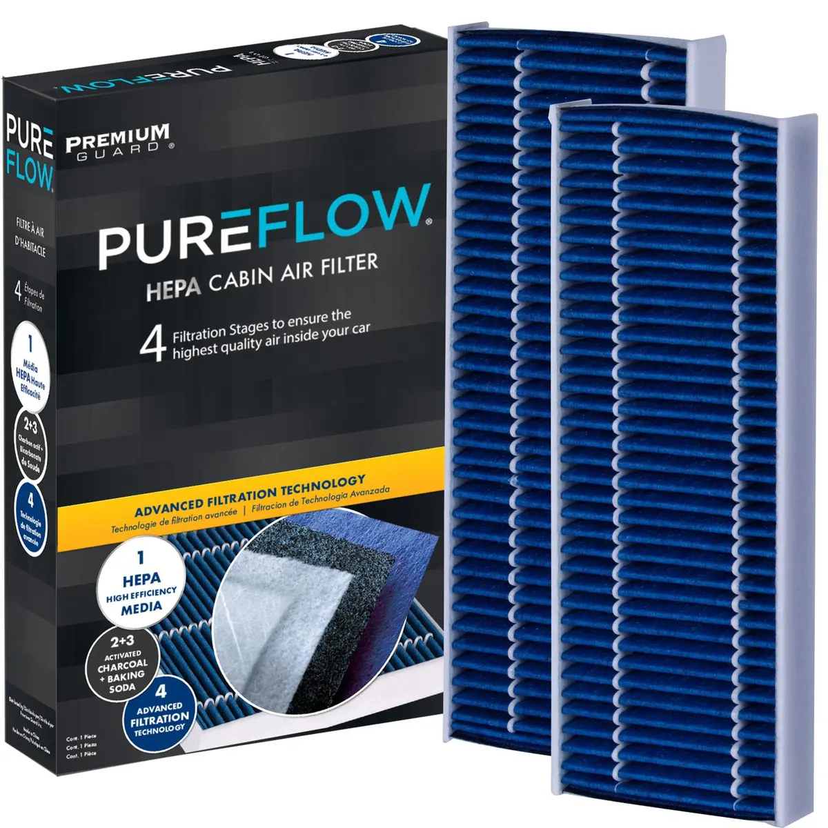 Pureflow 2018 Nissan Np300 Frontier Cabin Air Filter With Hepa And Antibacterial Technology, Pc5764hx 2