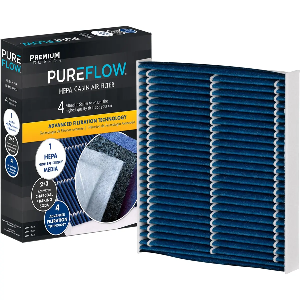 Pureflow 2027 Toyota C-Hr Cabin Air Filter With Hepa And Antibacterial Technology, Pc99456hx 2