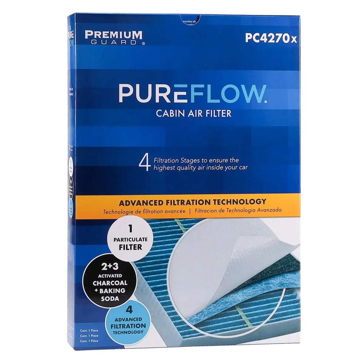 Pureflow 2009 Hyundai Elantra Cabin Air Filter With Antibacterial Technology, Pc4270x 2
