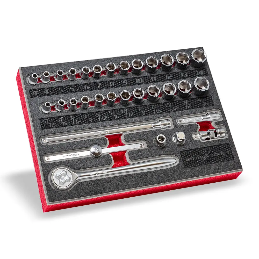 1/4" Drive Metric & Sae Socket And Ratchet Set - 32 Pc 1