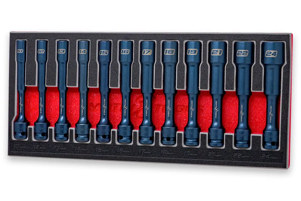 12Pc 1/2" Drive Extra Long & Deep Impact Socket Set 1