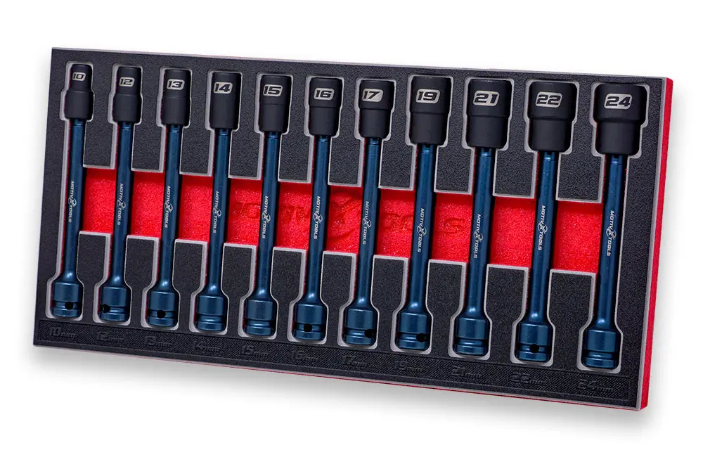 11Pc 1/2" Drive Extra Long & Deep Swivel Impact Socket Set 1