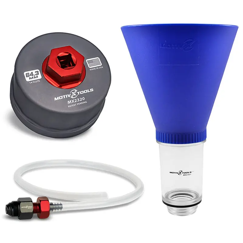 Toyota 2.0L - 5.7L Oil Filter Wrench, Drain Tool, And Funnel Bundle 1