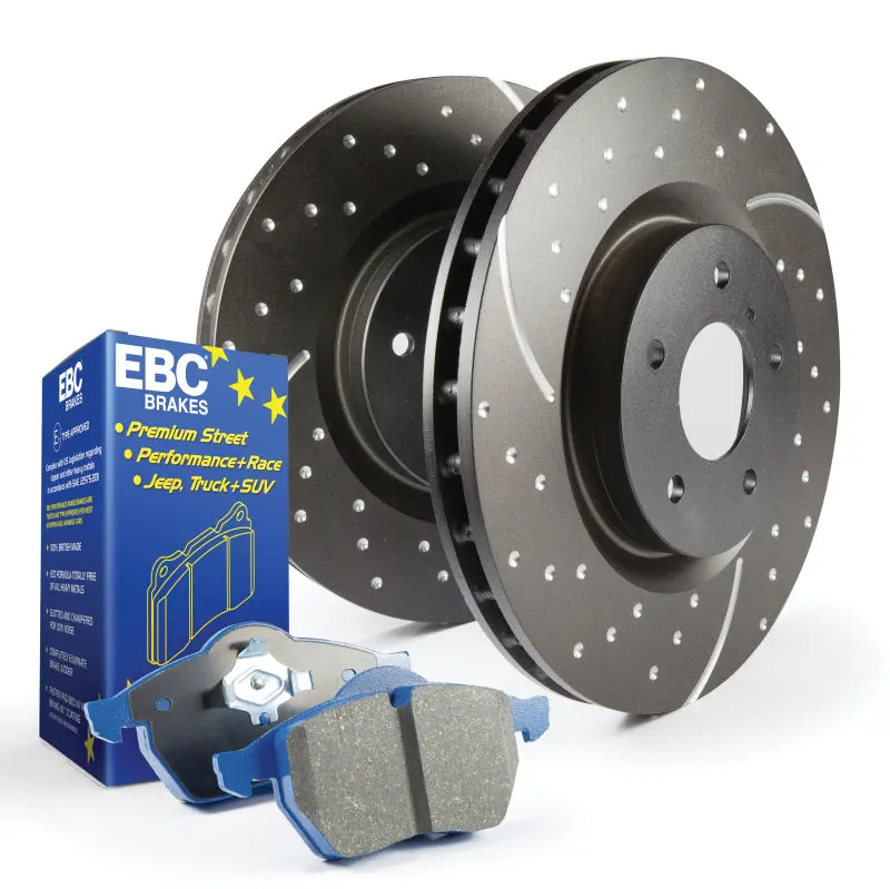 Ebc Brakes S6 Performance Brake Kit – Bluestuff Pads & Slotted Gd Rotors 1