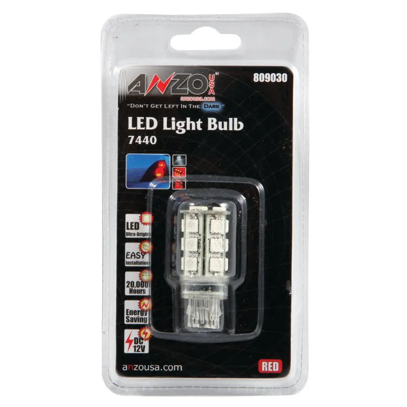 Anzo Led Bulbs Universal 7443/7440 Red 1