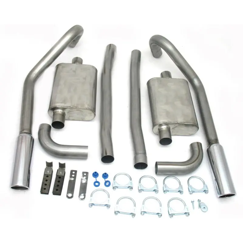 Jba Dual-Turn-Down Exhaust System For 1965–1970 Ford Mustang – Header-Back Design With Under-Valance Routing (260–428Ci, 409Ss Compatible) 1