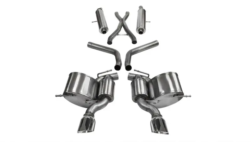 Corsa Polished Sport Cat-Back Exhaust For 2012–2014 Jeep Grand Cherokee 6.4L V8 1