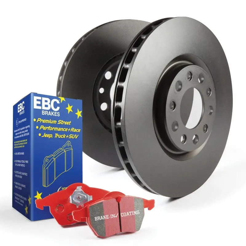 Ebc Redstuff Performance Brake Pad & Rk Slotted Rotor Kit (S12 Series) 1