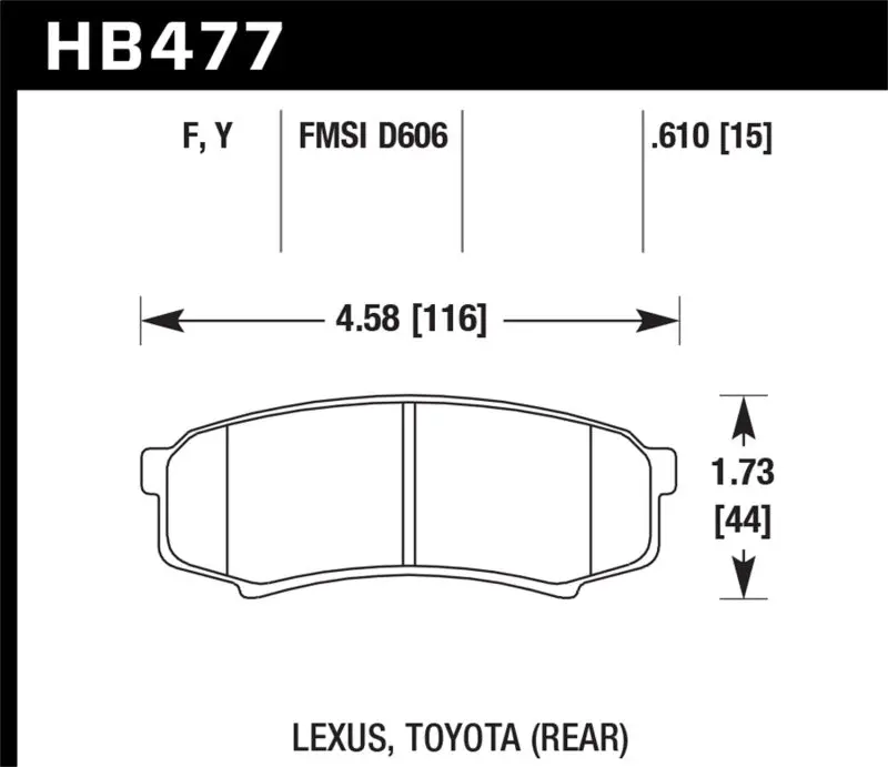Hawk Hps High-Performance Street Brake Pads – All-Vehicle Fit 1