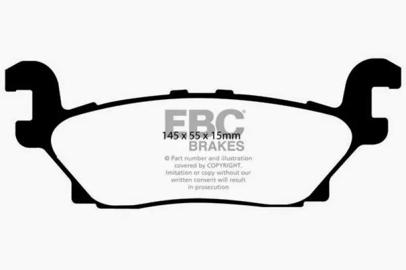 Ebc Greenstuff Rear Brake Pads For 2005–2007 Hummer H3 (3.5L Engine) 1