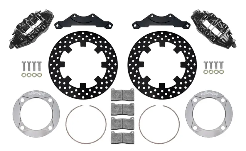 Wilwood Rear Brake Kit For 2014+ Polaris Rzr Xp 1000 — 11.25In Drilled Rotors, Black Finish 1