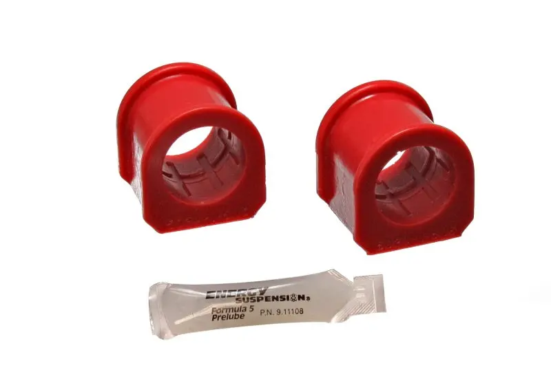 Energy Suspension Front Sway Bar Bushing Kit For 1979–2002 Ford Mustang — 1.25In Diameter, Red Polyurethane, Reuses Oem Brackets 1