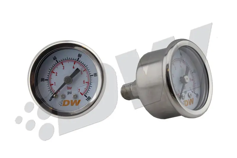 Deatschwerks 0–100 Psi Mechanical Fuel Pressure Gauge With 1/8″ Npt Thread 1