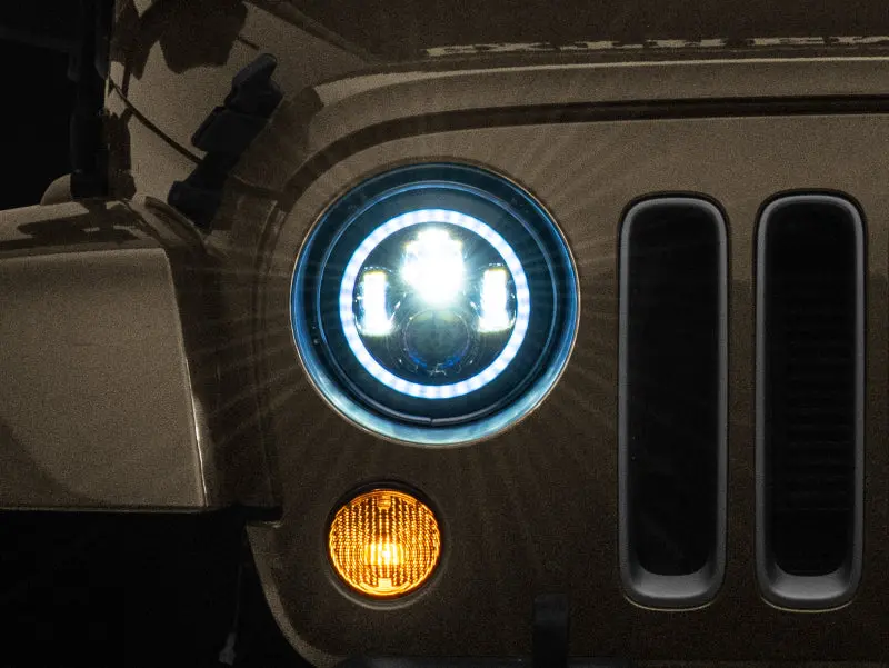 Raxiom Axial 7-Inch Led Headlights With Rgb Halo Rings For Jeep Wrangler Tj/Jk (1997–2018) 1
