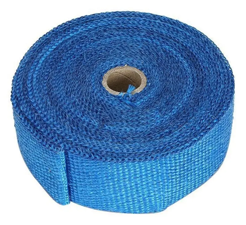 Torque Solution Universal Exhaust Wrap – 50-Inch × 2-Inch Fiberglass Tape, Blue Color 1
