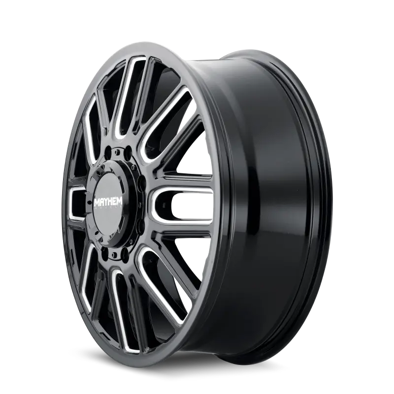 Mayhem Cogent Dually Wheel – 20X8.25, 8X165.1Mm Bolt Pattern, 115Mm Offset, Black With Milled Spokes 2