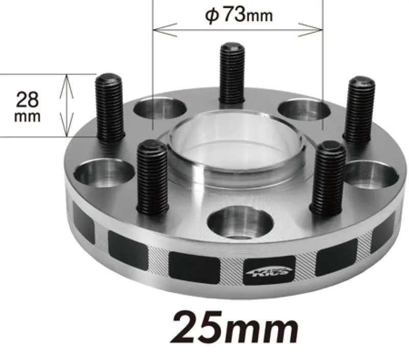 Project Kics 25Mm Thick 12X1.50 67Mm Hub 5-114.3 Wide Tread Spacers 1
