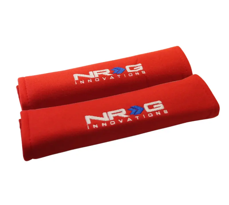 Nrg Seat Belt Pads 2.7In. W X 11In. L (Red) Short - 2Pc 1