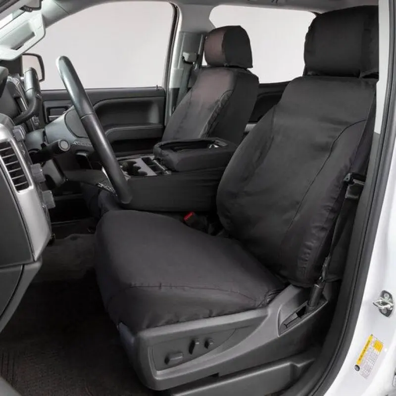 Covercraft 14 Chevrolet Silverado Polycotton Seatsaver Custom Front Row Seat Covers - Charcoal 1