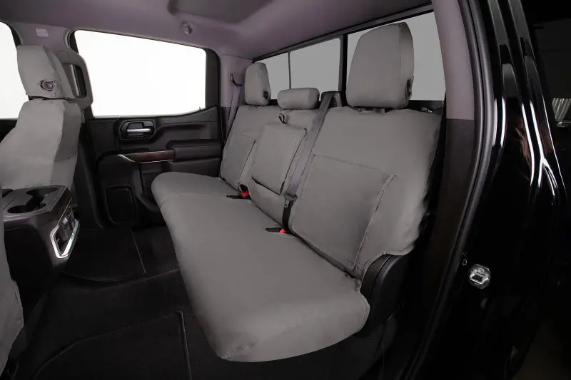 Covercraft Polycotton Seat Covers For 2017–2019 Chevrolet Silverado & Gmc Sierra — Front Row, Misty Grey 1