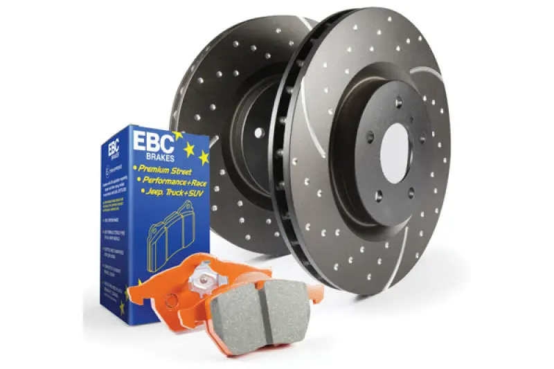Ebc Brakes S8 High-Performance Kit – Orangestuff Pads & Slotted Gd Rotors 1